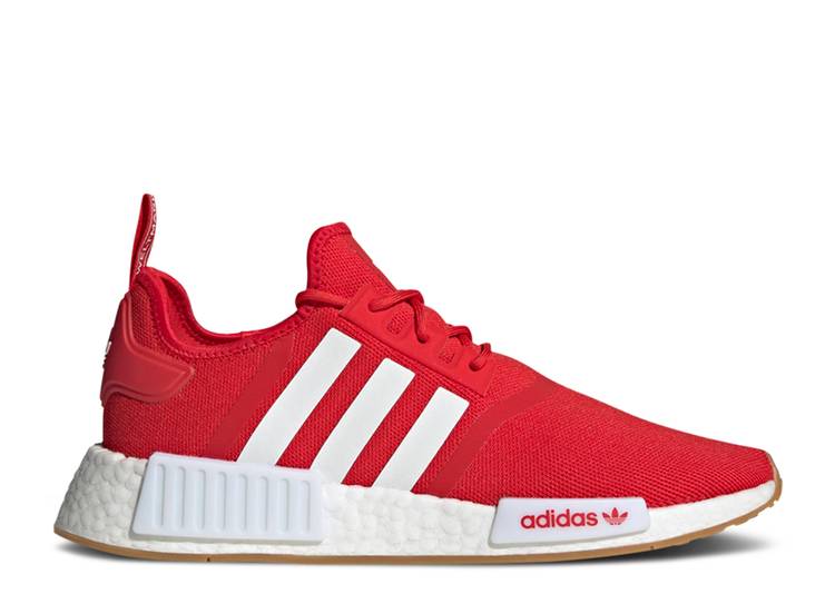 【 ADIDAS NMD_R1 'VIVID RED GUM' / VIVID RED CLOUD WHITE GUM 】 アディダス 赤 レッド 白色 ホワイト スニーカー メンズ