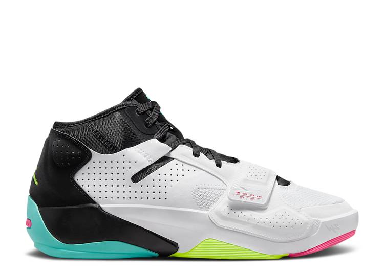 【 AIR JORDAN JORDAN ZION 2 PF 'DYNAMIC TURQUOISE' / WHITE VOLT BLACK DYNAMIC 】 ナイキ 白色 ホワイト 黒色 ブラック ダイナミック エアジョーダン スニーカー メンズ|スニケス