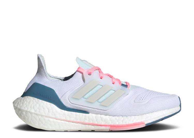 【 ADIDAS WMNS ULTRABOOST 22 'WHITE ALMOST BLUE' / CLOUD WHITE GREY ONE ALMOST BLUE 】 アディダス 白色 ホワイト 灰色 グレー 青色 ブルー スニーカー レディース