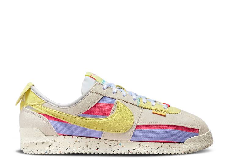 【 NIKE UNION 天使の都市 X CORTEZ SP \u0027LEMON FROST\u0027 / WHITE GREY FOG PURPLE PULSE 】 単位労働組合 天使の都市 コルテッツ 白いこと 白いこと 薄墨色 薄墨色 紫 パープル スニーカー メンズ ナイキ