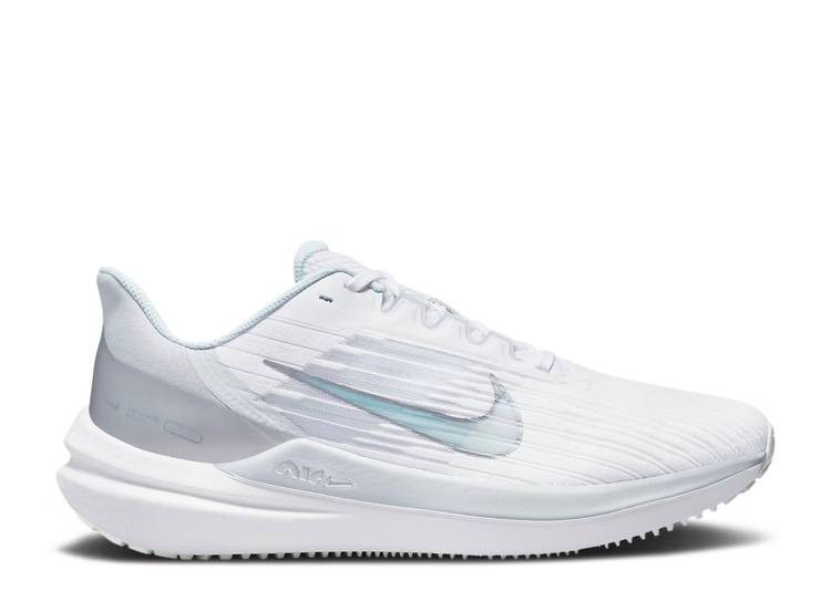【 NIKE WMNS AIR WINFLO 9 \u0027WHITE PURE PLATINUM\u0027 / WHITE PURE PLATINUM PARTICLE 】 純一無雑 白いこと 白いこと プラチナム スニーカー レディース ナイキ スニーカー-レディース靴-靴