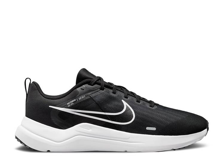 【 NIKE DOWNSHIFTER 12 BLACK WHITE / BLACK DARK SMOKE GREY PURE 】 黒色 ブラック 灰色 グレー ピュア スニーカー メンズ ナイキ