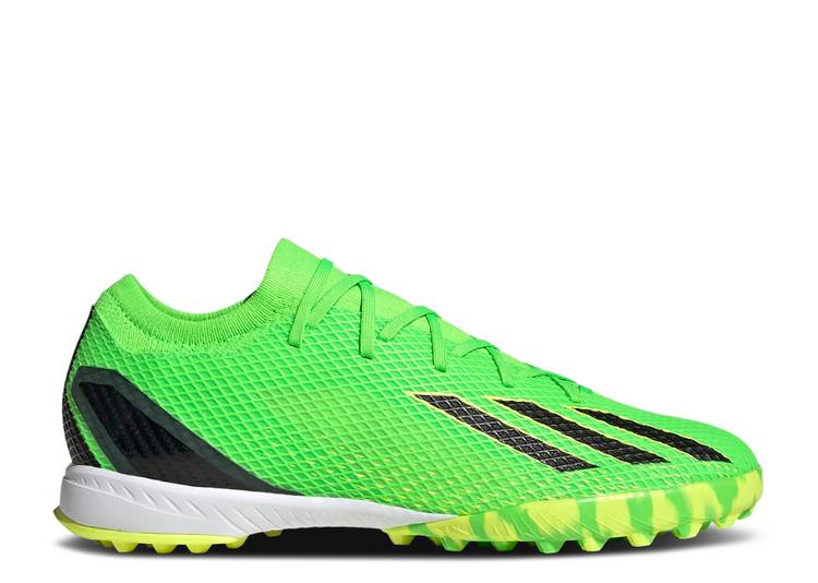 【 ADIDAS X SPEEDPORTAL.3 TF 'GAME DATA PACK' / SOLAR GREEN CORE BLACK SOLAR 】 アディダス 緑 グリーン コア 黒色 ブラック スニーカー メンズ｜スニケス