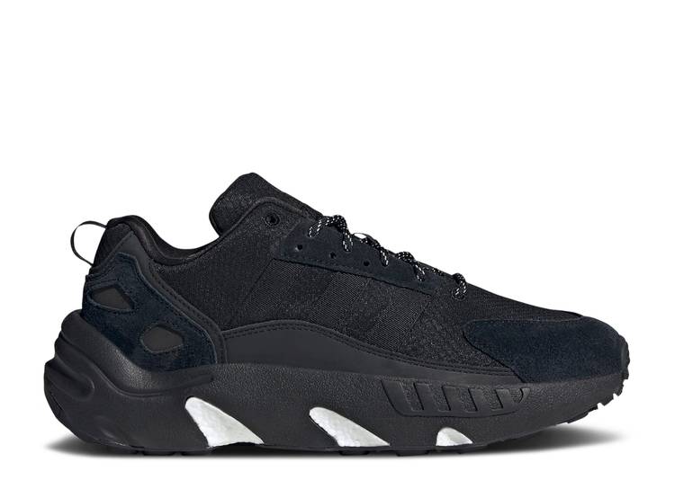 【 ADIDAS ZX 22 BOOST BLACK WHITE / CORE BLACK CORE BLACK CLOUD 】 アディダス ブースト コア 黒色 ブラック スニーカー メンズ