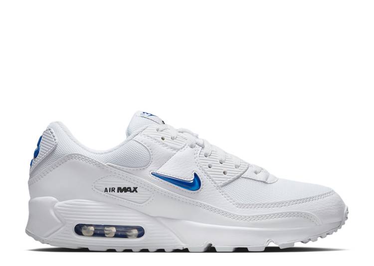 【 NIKE AIR MAX 90 'JEWEL - WHITE GAME ROYAL' / WHITE GAME ROYAL BLACK 】 マックス 白色 ホワイト ゲーム 黒色 ブラック エアマックス ゲームロイヤル 青 ブルー' ブルー スニーカー メンズ ナイキ｜スニケス