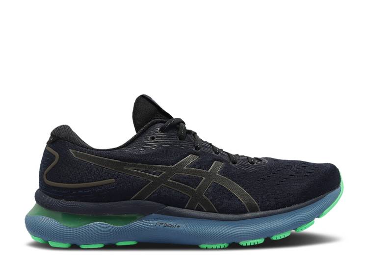 【 ASICS GEL NIMBUS 24 \u0027BLACK GUNMETAL\u0027 / BLACK GUNMETAL 】 黒いこと 黒いこと スニーカー メンズ アシックス