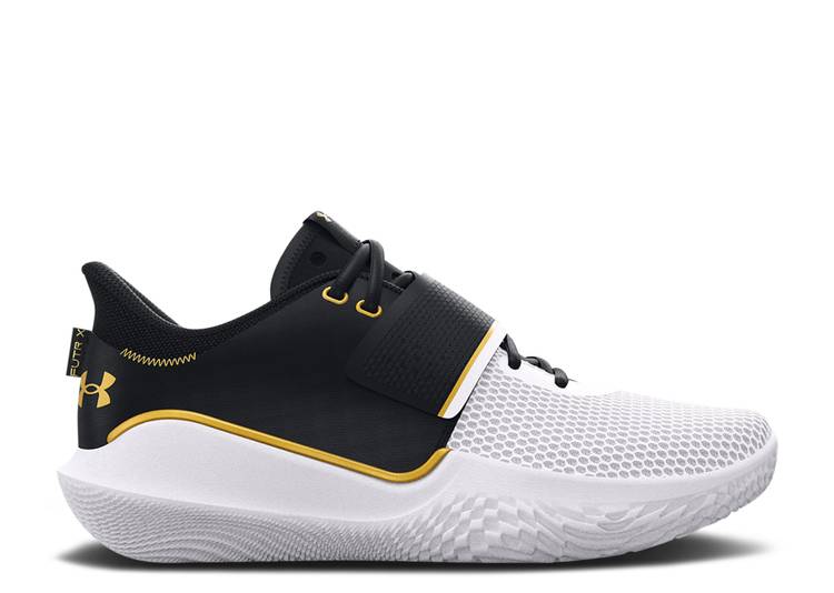 【 UNDER ARMOUR FLOW FUTR X \u0027BLACK WHITE\u0027 / BLACK WHITE 】 流れ受け答え 黒いこと 黒いこと 白いこと 白いこと アンダーアーマー スニーカー メンズ