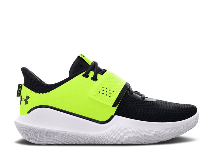 【 UNDER ARMOUR FLOW FUTR X HIGH-VIS YELLOW BLACK / HIGH VIS YELLOW BLACK 】 フローレス 黄色 イエロー ハイ 黒色 ブラック アンダーアーマー HIGHVIS スニーカー メンズ