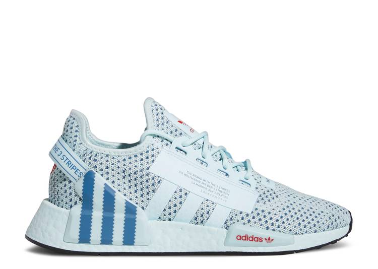 【 ADIDAS NMD_R1 V2 \u0027ALMOST BLUE\u0027 / ALMOST BLUE ALTERED BLUE VIVID 】 アディダス 青味 青み スニーカー メンズ