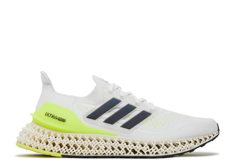 【 ADIDAS ULTRA 4DFWD 'WHITE SOLAR YELLOW' / CLOUD WHITE CORE BLACK SOLAR 】 アディダス ウルトラ 白色 ホワイト コア 黒色 ブラック スニーカー メンズ｜スニケス