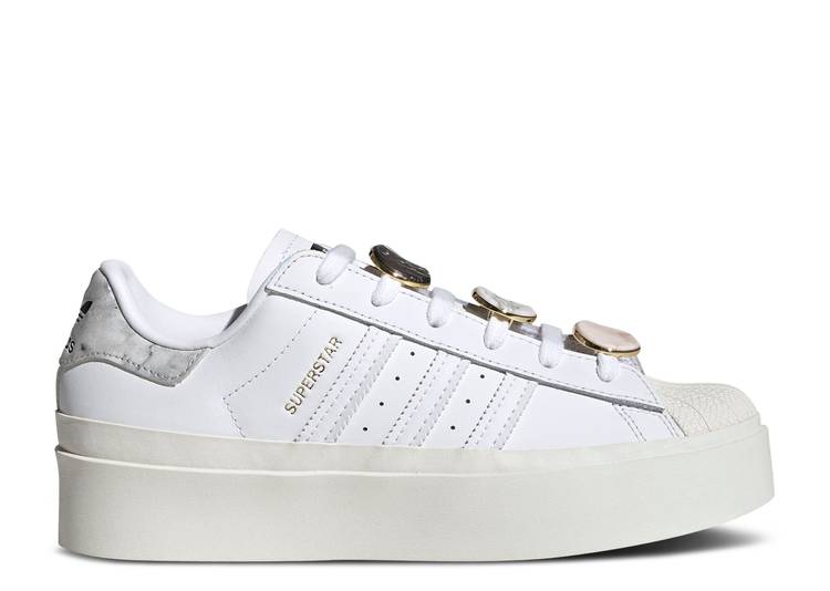 【 ADIDAS WMNS SUPERSTAR BONEGA 'WHITE GOLD METALLIC' / CLOUD WHITE CLOUD WHITE GOLD 】 アディダス スーパースター ゴールド 白色 ホワイト スニーカー レディース|スニケス