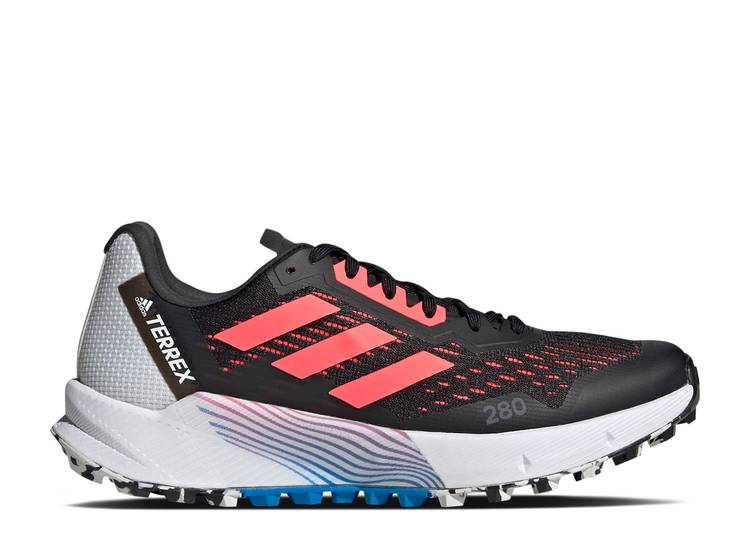【 ADIDAS WMNS TERREX AGRAVIC FLOW 2 'BLACK TURBO' / CORE BLACK TURBO BLUE RUSH 】 アディダス フローレス コア 黒色 ブラック ターボ 青色 ブルー ラッシュ スニーカー レディース