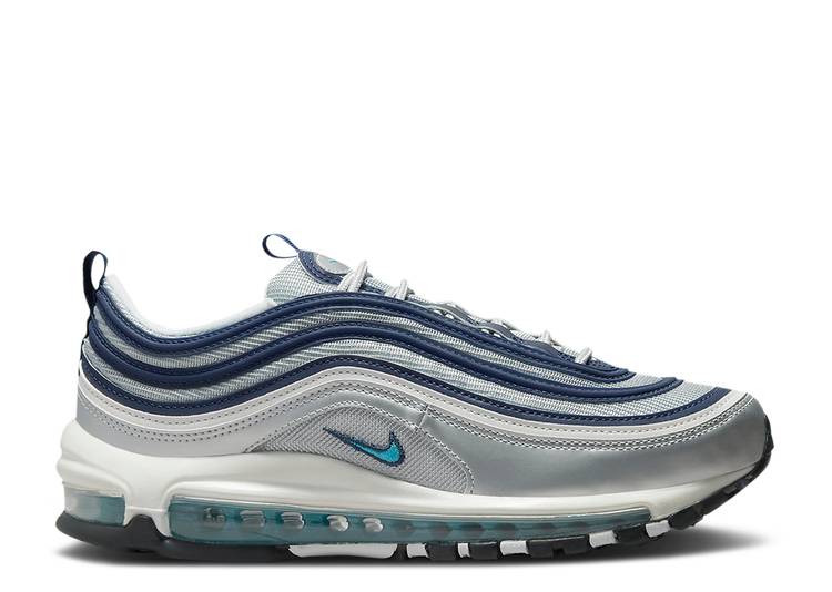 【 NIKE WMNS AIR MAX 97 OG 'METALLIC SILVER CHLORINE BLUE' / METALLIC SILVER CHLORINE BLUE 】 マックス 銀色 シルバー 青色 ブルー エアマックス スニーカー レディース ナイキ