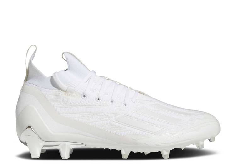 【 ADIDAS ADIZERO PRIMEKNIT CLEATS \u0027WHITE SILVER METALLIC\u0027 / CLOUD WHITE CLOUD WHITE SILVER 】 アディダス アディゼロ クリーツ スパイク しろがね色 しろがね色 白いこと 白いこと スニーカー メンズ
