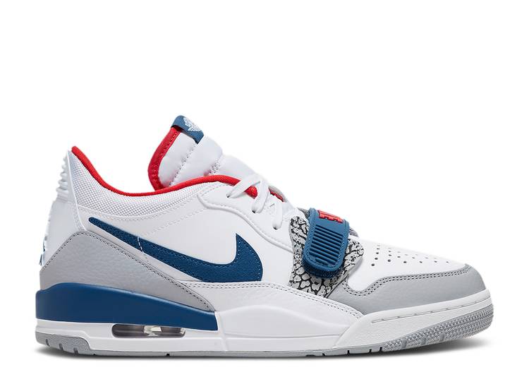 【 AIR JORDAN JORDAN LEGACY 312 LOW \u0027TRUE BLUE\u0027 / WHITE FRENCH BLUE WOLF GREY 】 ナイキ レガシー 白いこと 白いこと 青碧 青碧 薄墨色 薄墨色 エアジョーダン スニーカー メンズ