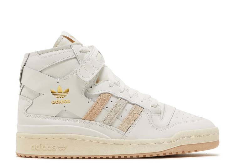 【 ADIDAS FORUM 84 HIGH \u0027WHITE MAGIC BEIGE\u0027 / CLOUD WHITE MAGIC BEIGE 】 アディダス 討論会 ご機嫌 神通力 白いこと 白いこと ベージュ スニーカー メンズ