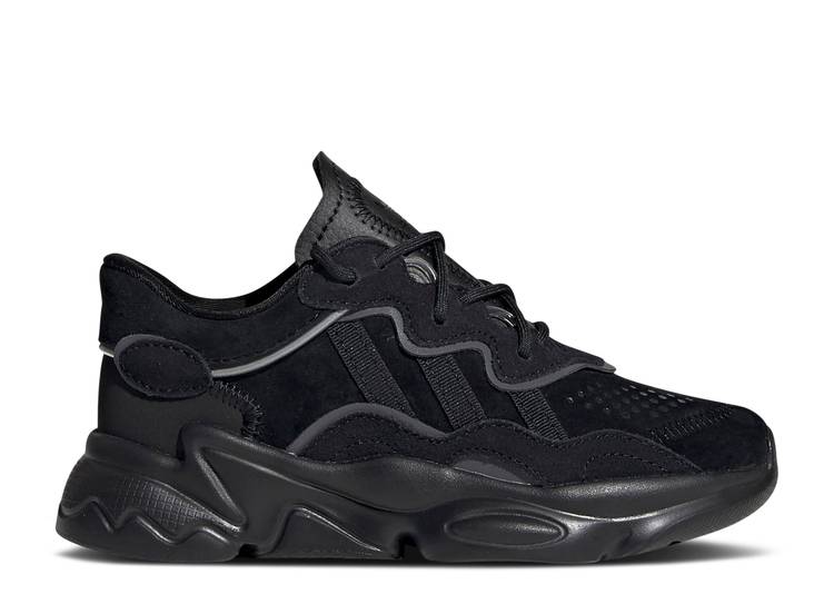 【 ADIDAS OZWEEGO J 'BLACK NIGHT METALLIC' / CORE BLACK CORE BLACK NIGHT 】 アディダス ナイト コア 黒色 ブラック ジュニア キッズ ベビー マタニティ スニーカー｜スニケス