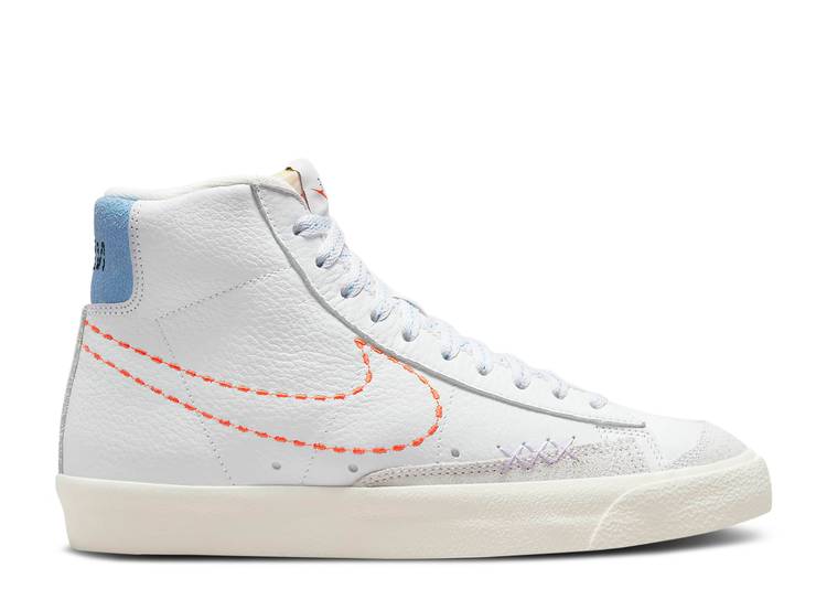 【 NIKE WMNS BLAZER MID \u002777 \u0027NIKE 101\u0027 / WHITE LILAC GREEN GLOW SAFETY 】 ブレイザー ミッド 白いこと 白いこと 緑 緑であること \u0027 スニーカー レディース ナイキ