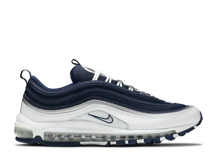 【 NIKE AIR MAX 97 'DALLAS COWBOYS' / NAVY WHITE METALLIC SILVER 】 マックス 紺色 ネイビー 白色 ホワイト 銀色 シルバー エアマックス 'ダラス カウボーイズ' スニーカー メンズ ナイキ｜スニケス