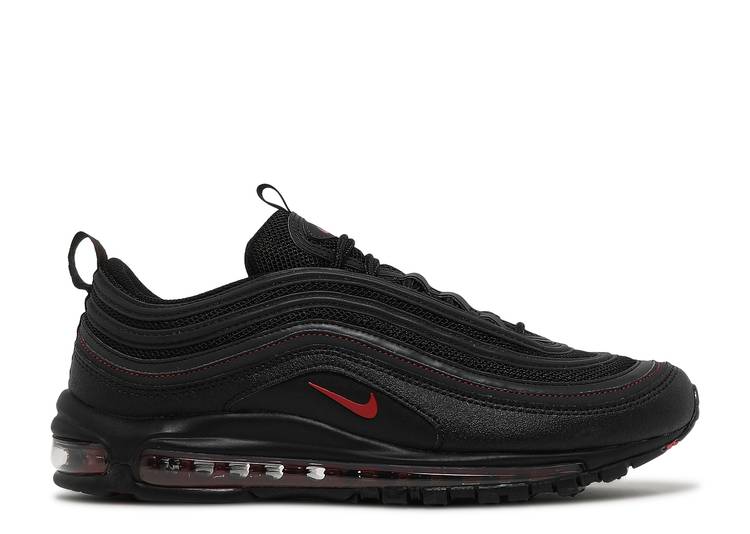 【 NIKE AIR MAX 97 'BLACK UNIVERSITY RED' / BLACK DARK SMOKE GREY UNIVERSITY 】 マックス 黒色 ブラック 灰色 グレー エアマックス スニーカー メンズ ナイキ