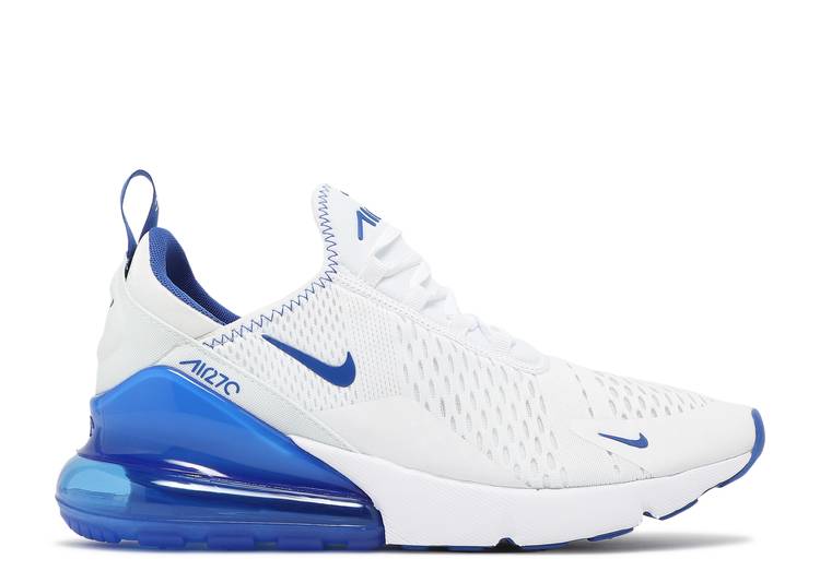 【 NIKE AIR MAX 270 'KENTUCKY' / WHITE RACER BLUE GAME ROYAL 】 マックス 白色 ホワイト 青色 ブルー ゲーム エアマックス ゲームロイヤル 青 スニーカー メンズ ナイキ|スニケス