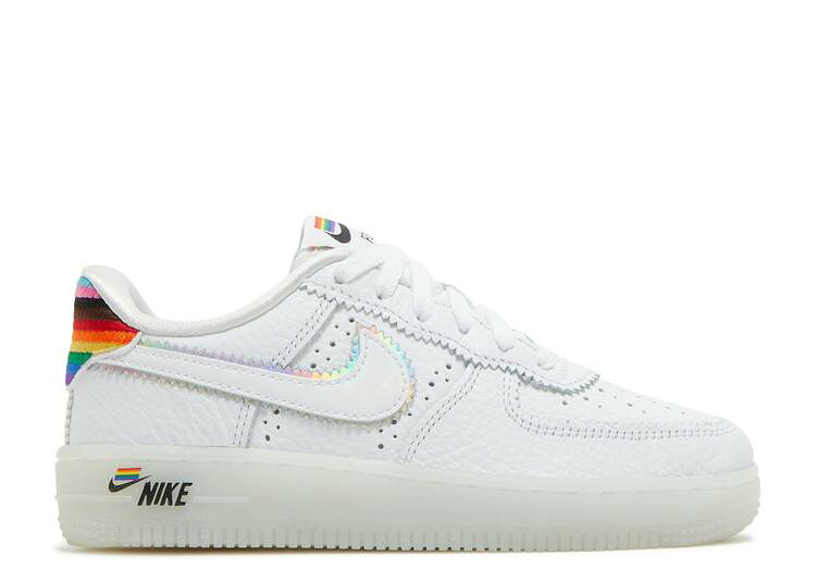 【 NIKE AIR FORCE 1 PS 'BE TRUE' / WHITE WHITE MULTI COLOR 】 白色 ホワイト エアフォース ジュニア キッズ ベビー マタニティ スニーカー ナイキ|スニケス