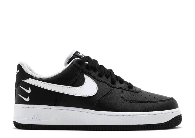 【 NIKE AIR FORCE 1 \u002707 LV8 \u0027DOUBLE SWOOSH - BLACK WHITE\u0027 / BLACK WHITE 】 スウッシュ スウォッシュ 黒いこと 黒いこと 白いこと 白いこと 空軍 スニーカー メンズ ナイキ