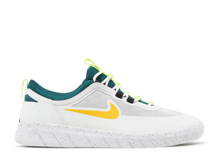 【 NIKE NYJAH FREE 2 SB 'WHITE GEODE TEAL GOLD' / SUMMIT WHITE GEODE TEAL BLACK 】 フリー エスビー 白色 ホワイト 黒色 ブラック スニーカー メンズ ナイキ｜スニケス