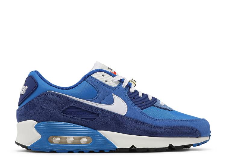 【 NIKE AIR MAX 90 SE \u0027FIRST USE PACK - SIGNAL BLUE\u0027 / SIGNAL BLUE WHITE GAME ROYAL 】 マックス 青み 青色 白いこと 白いこと 取り組み 大気圏マックス 取り組みロイヤル 青 スニーカー メンズ ナイキ