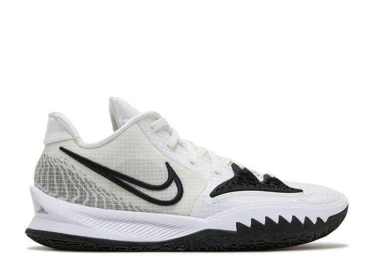 【 NIKE KYRIE LOW 4 TB WHITE BLACK / WHITE WHITE BLACK 】 カイリー 白色 ホワイト 黒色 ブラック スニーカー メンズ ナイキ