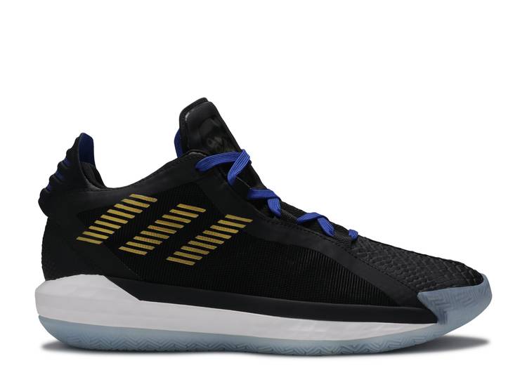 【 ADIDAS DAME 6 'STONE COLD' / BLACK METALLIC GOLD ROYAL 】 アディダス 黒色 ブラック ゴールド スニーカー メンズ