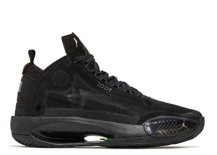 【 AIR JORDAN JORDAN 34 PF 'BLACK CAT' / BLACK BLACK DARK SMOKE GREY 】 ナイキ 黒色 ブラック 灰色 グレー エアジョーダン スニーカー メンズ