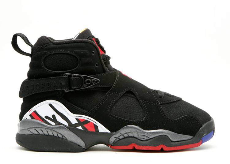 【 AIR JORDAN JORDAN 8 RETRO GS 'PLAYOFF' 2013 / BLACK VARSITY RED WHITE BRIGHT 】 ナイキ 黒色 ブラック 赤 レッド 白色 ホワイト エアジョーダン ジュニア キッズ ベビー マタニティ スニーカー｜スニケス
