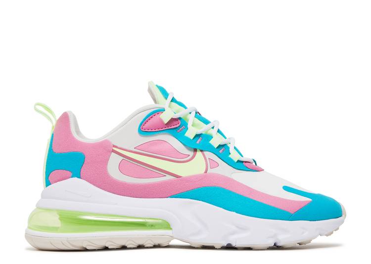 【 NIKE WMNS AIR MAX 270 REACT 'PASTEL' / WHITE BARELY VOLT PLATINUM TINT 】 マックス リアクト 白色 ホワイト プラチナム エアマックス スニーカー レディース ナイキ|スニケス