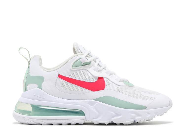 【 NIKE WMNS AIR MAX 270 REACT 'WHITE PISTACHIO CRIMSON' / WHITE PISTACHIO FROST LASER 】 マックス リアクト 白色 ホワイト レーザー エアマックス スニーカー レディース ナイキ