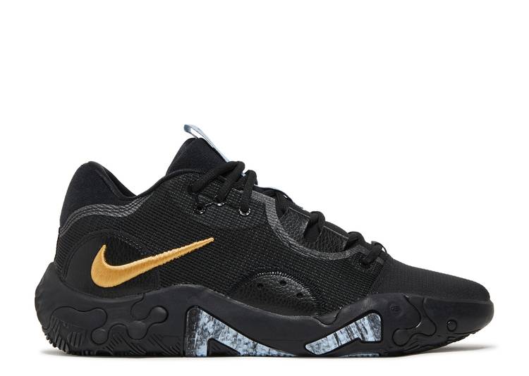 【 NIKE PG 6 \u0027BLACK METALLIC GOLD\u0027 / BLACK CELESTINE BLUE PEACH CREAM 】 黒いこと 黒いこと 青み 青色 皮膚軟化剤 スニーカー メンズ ナイキ
