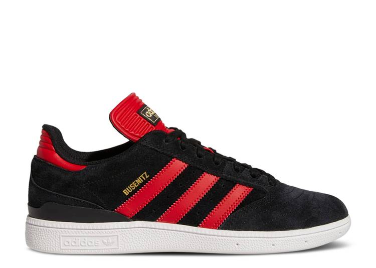 【 ADIDAS BUSENITZ 'BLACK SCARLET' / CORE BLACK SCARLET GOLD METALLIC 】 アディダス コア 黒色 ブラック ゴールド スニーカー メンズ｜スニケス