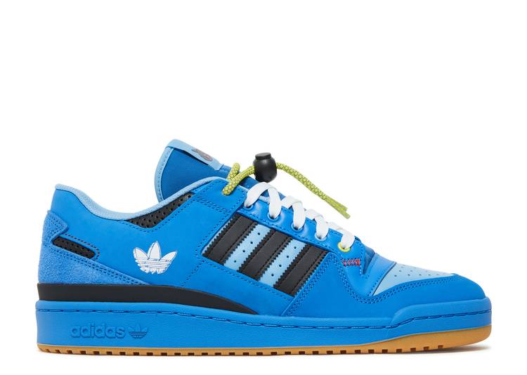 【 ADIDAS HEBRU BRANTLEY X FORUM LOW \u0027ROCKET\u0027 / CUSTOMIZED CORE BLACK LIGHT BLUE 】 アディダス 討論会 中核グループ 黒いこと 黒いこと 青味 青み スニーカー メンズ