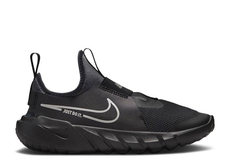 【 NIKE FLEX RUNNER 2 GS BLACK ANTHRACITE / BLACK ANTHRACITE PHOTO BLUE FLAT 】 黒色 ブラック 青色 ブルー ジュニア キッズ ベビー マタニティ スニーカー ナイキ