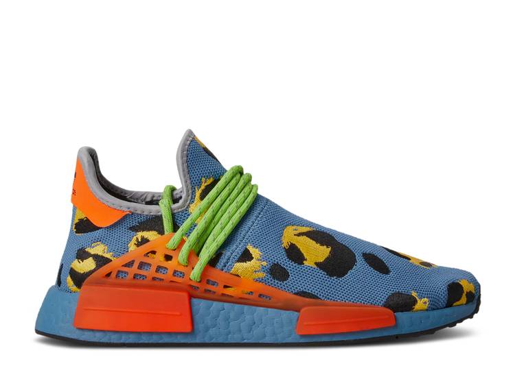 【 ADIDAS PHARRELL X NMD HUMAN RACE 'ANIMAL PRINT - ALTERED BLUE' / ALTERED BLUE CORE BLACK BOLD 】 アディダス 青色 ブルー コア 黒色 ブラック スニーカー メンズ