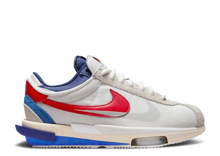 【 NIKE SACAI X ZOOM CORTEZ SP 'OG' / WHITE VARSITY RED VARSITY ROYAL 】 ズーム コルテッツ 白色 ホワイト 赤 レッド スニーカー メンズ ナイキ|スニケス