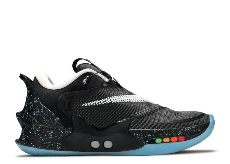 【 NIKE ADAPT BB 2.0 \u0027ALTERNATE MAG\u0027 UK CHARGER / BLACK WOLF GREY LIGHT AQUA 】 アダプト 黒いこと 黒いこと 薄墨色 薄墨色 アクア スニーカー メンズ ナイキ
