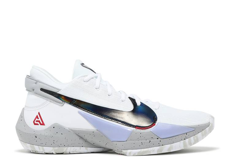 【 NIKE ZOOM FREAK 2 WHITE CEMENT / WHITE UNIVERSITY RED GREY FOG 】 ズーム 白色 ホワイト 赤 レッド 灰色 グレー ズームフリーク スニーカー メンズ ナイキ