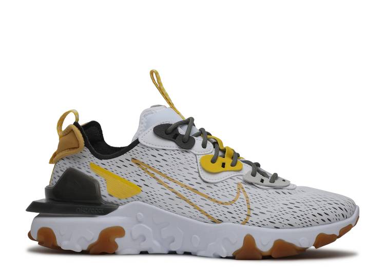 【 NIKE REACT VISION 'HONEYCOMB' / WHITE GREY SPEEDY YELLOW 】 リアクト 白色 ホワイト 灰色 グレー 黄色 イエロー スニーカー メンズ ナイキ