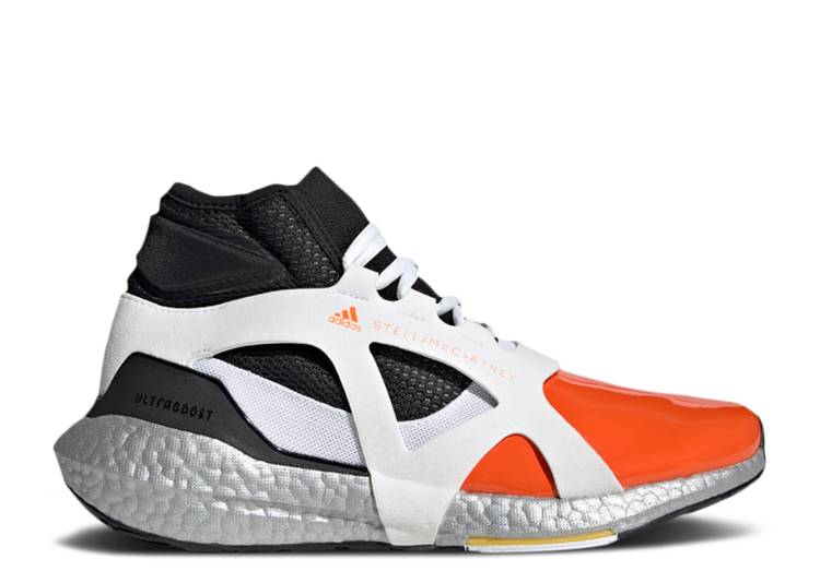 【 ADIDAS STELLA MCCARTNEY X WMNS ULTRABOOST 21 \u0027METALLIC\u0027 / CLOUD WHITE SIGNAL ORANGE CORE 】 アディダス 白いこと 白いこと 橙 オレンジ色 中核グループ スニーカー レディース