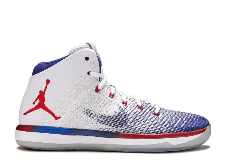 【 AIR JORDAN JORDAN 31 \u0027OLYMPIC\u0027 / WHITE UNIVERSITY RED DEEP ROYAL 】 ナイキ 白いこと 白いこと 赤 赤いこと ディープ エアジョーダン スニーカー メンズ