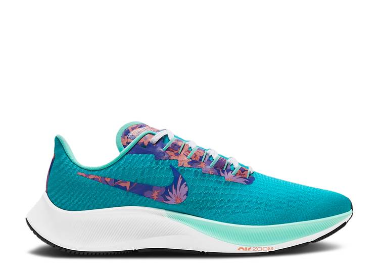 【 NIKE WMNS AIR ZOOM PEGASUS 37 'AQUAMARINE FLORAL' / AQUAMARINE WHITE BRIGHT MANGO 】 ズーム ペガサス アクアマリン 白色 ホワイト ズームペガサス スニーカー レディース ナイキ｜スニケス