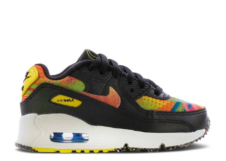 【 NIKE AIR MAX 90 PS 'LATINO HERITAGE MONTH - FAMILIA' / MULTI COLOR FIRE PINK BLACK 】 マックス ファイア ピンク 黒色 ブラック エアマックス ジュニア キッズ ベビー マタニティ スニーカー ナイキ