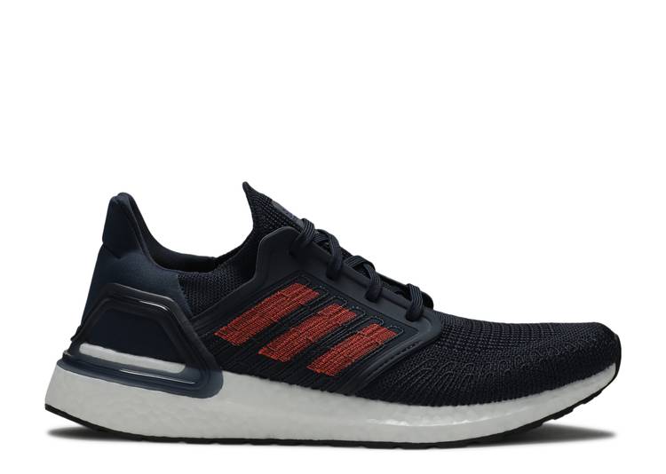 【 ADIDAS ULTRABOOST 20 'COLLEGIATE NAVY' / COLLEGIATE NAVY SOLAR RED TEAM 】 アディダス 紺色 ネイビー 赤 レッド チーム スニーカー メンズ|スニケス
