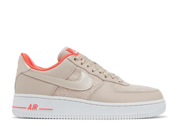 【 NIKE WMNS AIR FORCE 1 \u002707 \u0027FOSSIL STONE LASER CRIMSON\u0027 / FOSSIL STONE LASER CRIMSON WHITE 】 レーザ クリムゾン 白いこと 白いこと 空軍 スニーカー レディース ナイキ